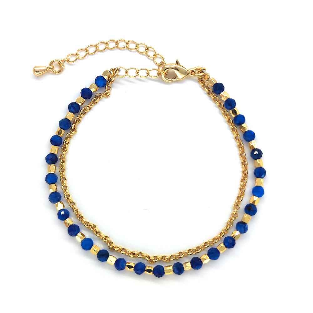 Layered Natural Gemstone Energy Bracelet (Stone Options)