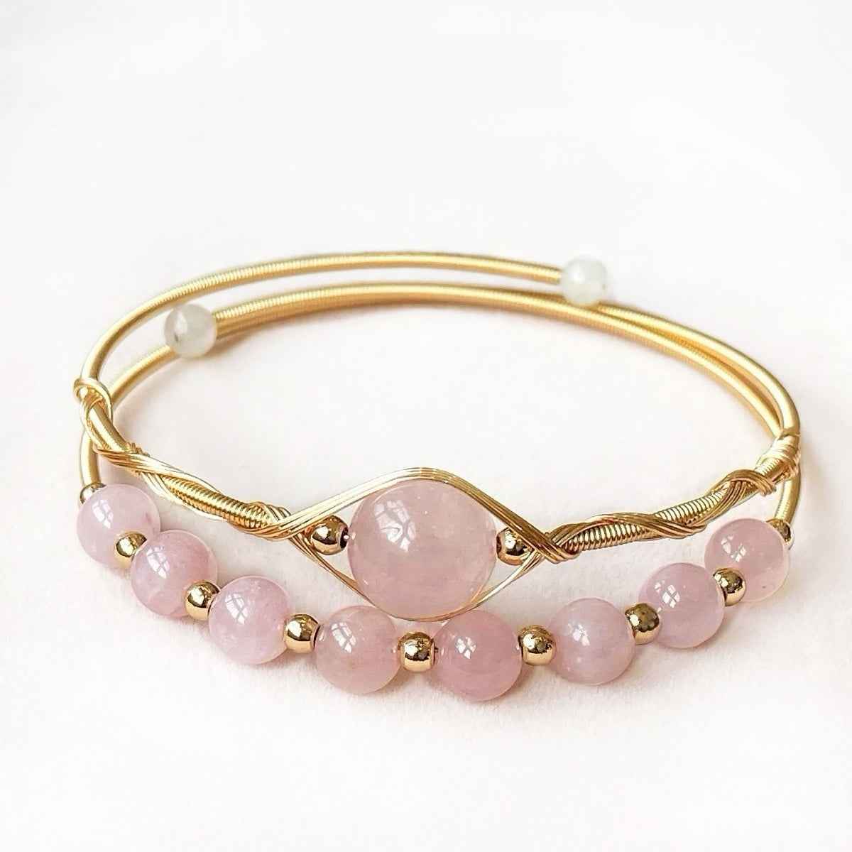 Double Layer Healing Crystal Bangle（Stone Options）