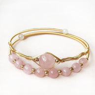 Double Layer Healing Crystal Bangle（Stone Options） - MOONQUIET