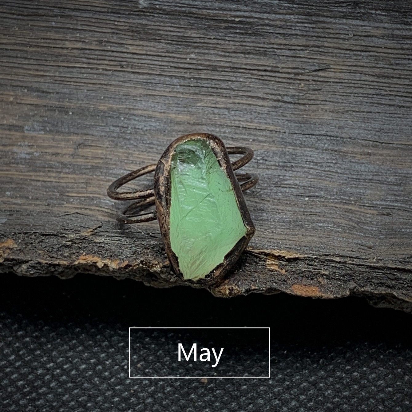Green Agate Ring for inner balance and trust