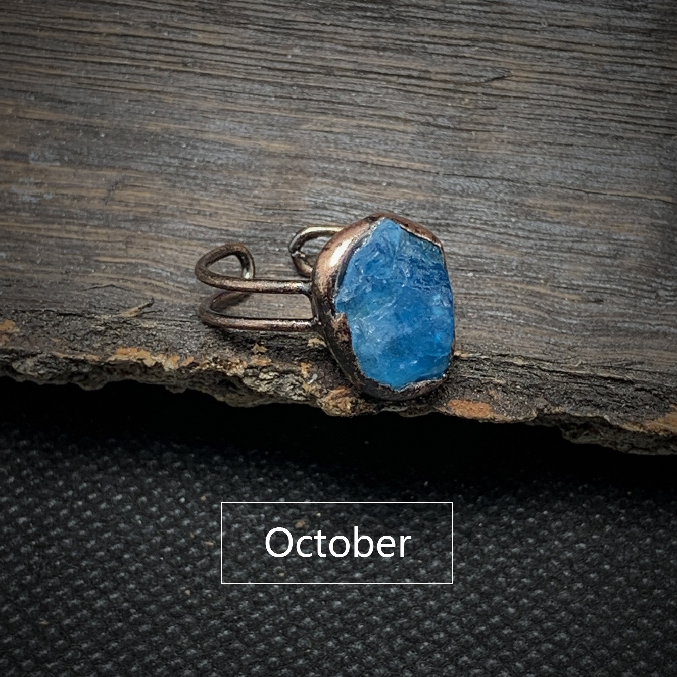 Blue Fluorite Ring for emotional balance