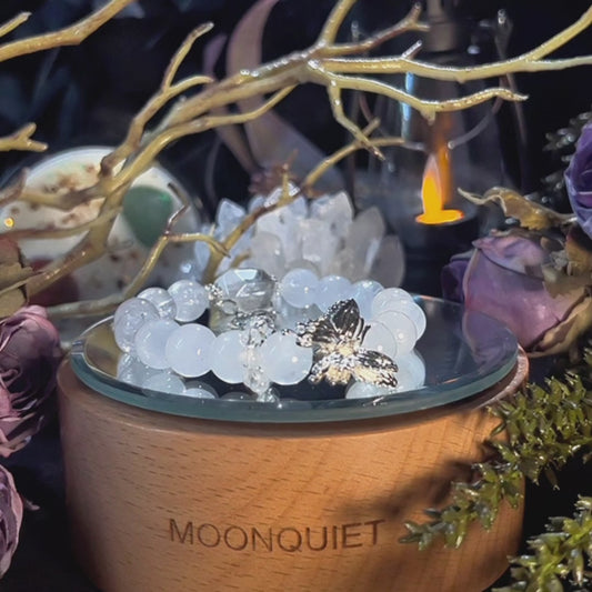 Wings of Clarity | Phantom & Clear Quartz Transformation Bracelet(10mm)