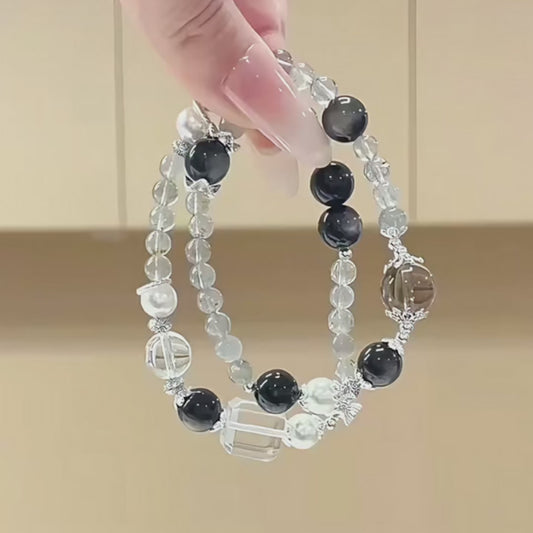 Day & Night Shift ｜ Dual-Layer Crystal Bracelet for Grounding & Clarity