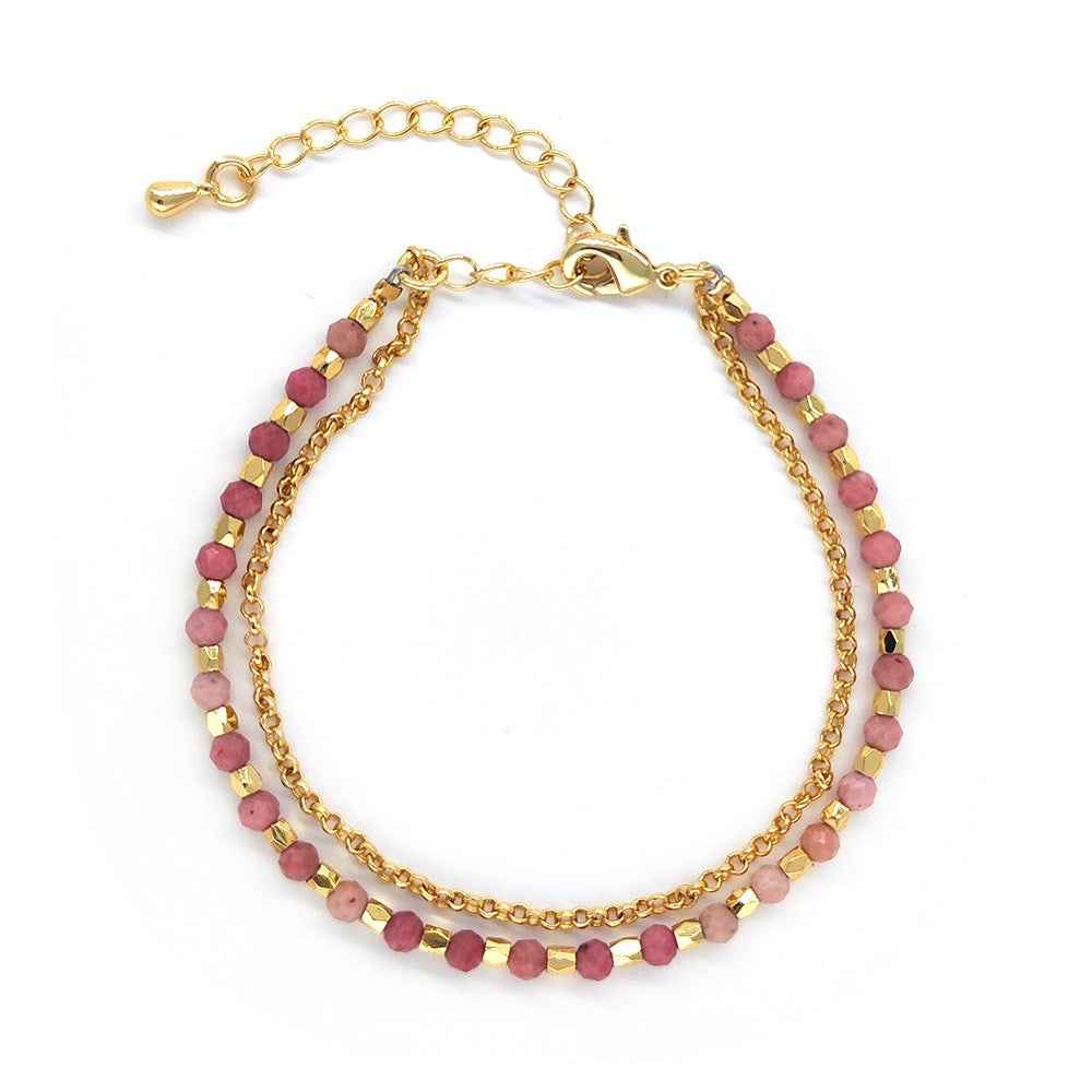 Layered Natural Gemstone Energy Bracelet (Stone Options)