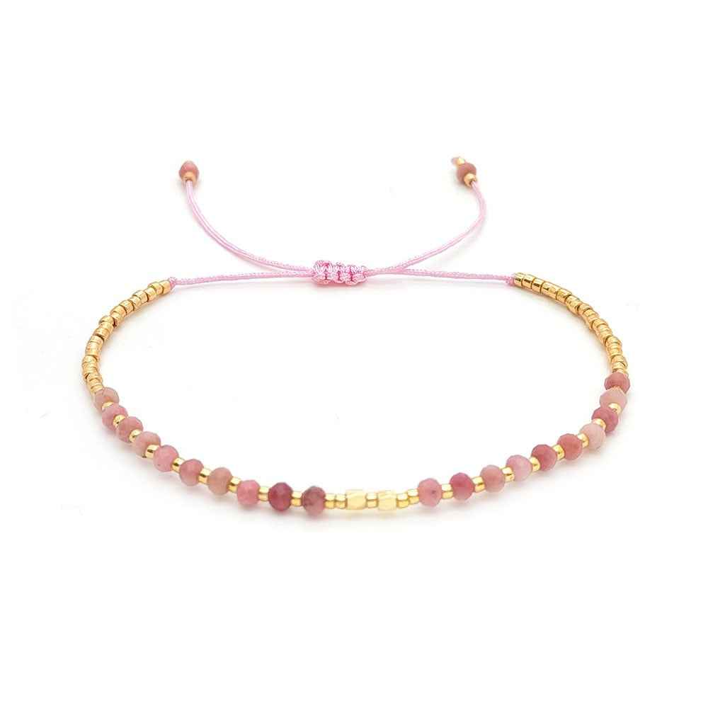 Woven Natural Gemstone Energy Bracelet（Stone Options)