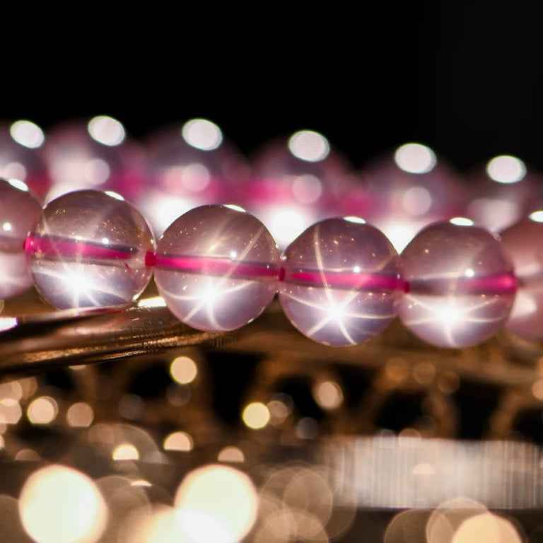 Star Rose Quartz Bracelet | Heart Healing & Love Attraction（8-12mm）