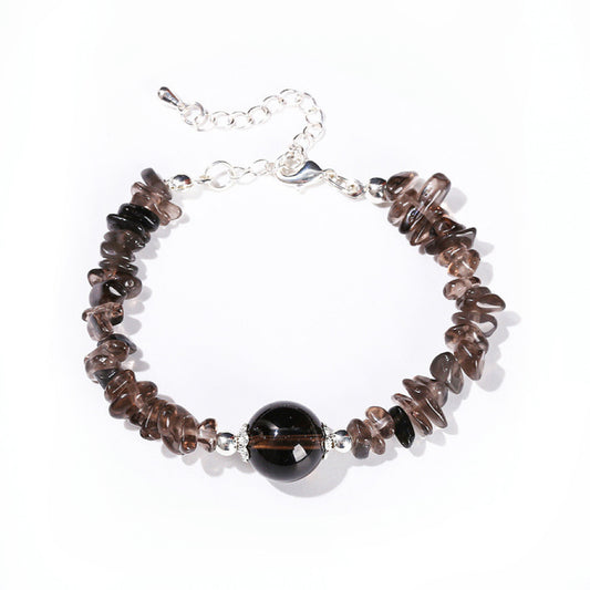 Smoky Quartz Chip Bracelet – Releases stress, detoxifies energy, and anchors you to the present.