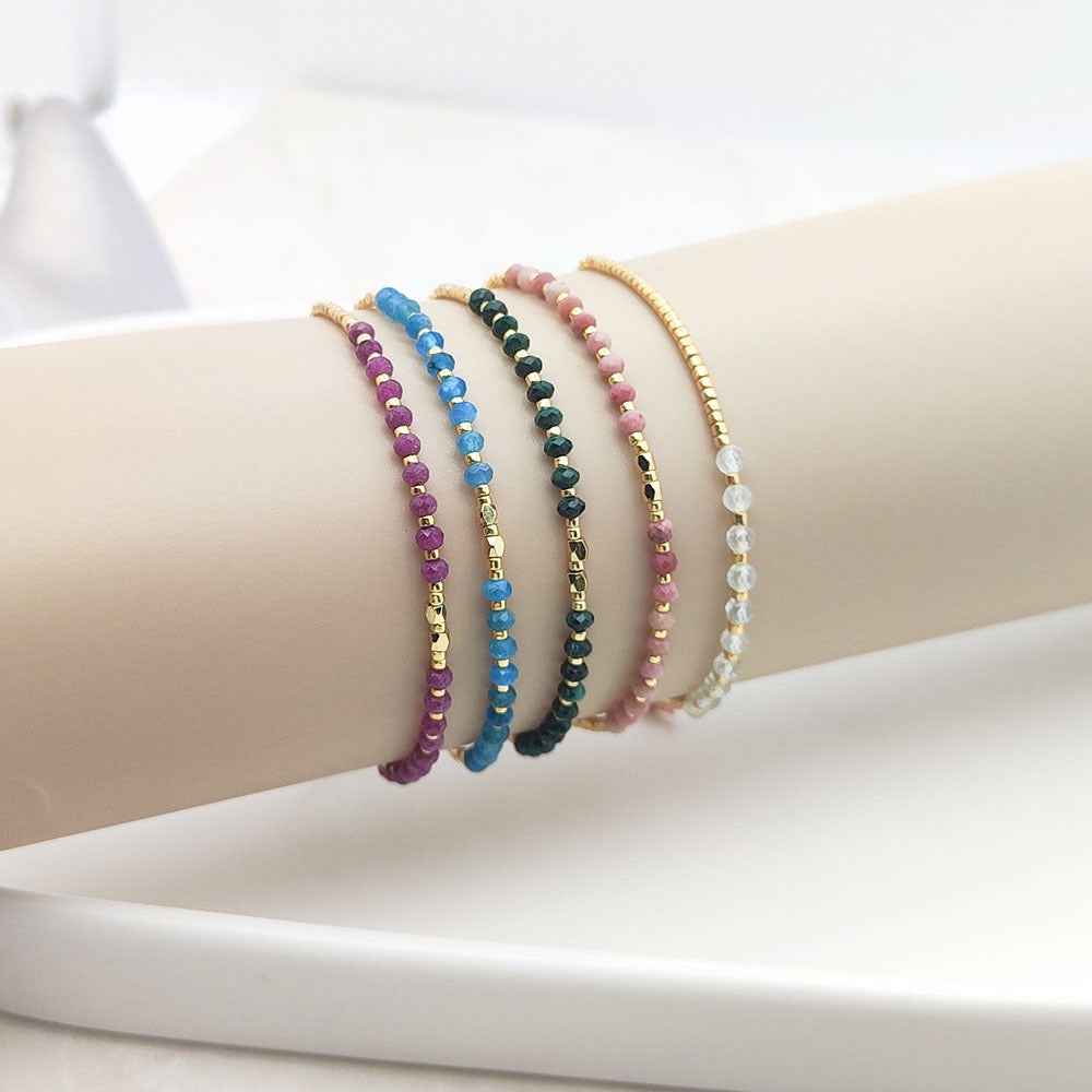 Woven Natural Gemstone Energy Bracelet（Stone Options)