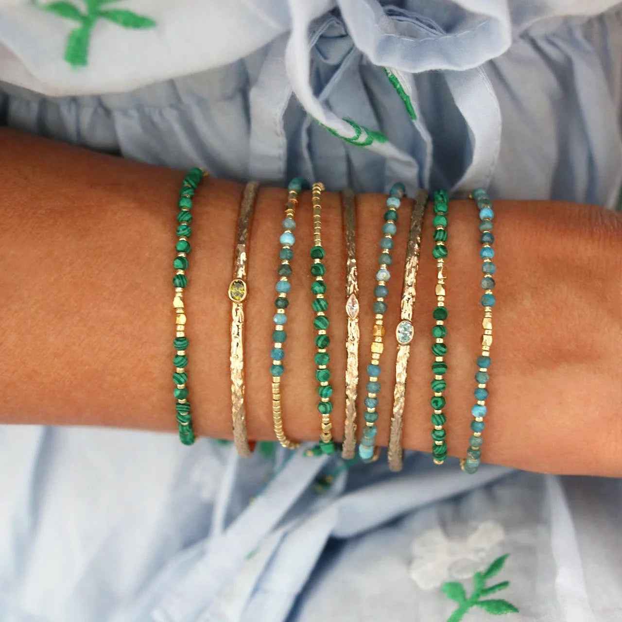 Woven Natural Gemstone Energy Bracelet（Stone Options)