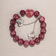 Heart of Love |Strawberry Quartz Bracelet（11mm） - MOONQUIET