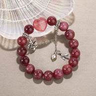 Heart of Love |Strawberry Quartz Bracelet（11mm） - MOONQUIET