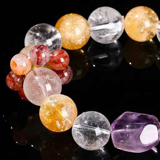 Trinity Crystal Bracelet｜Clarity, Abundance & Intuition（12mm）