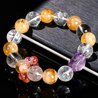Trinity Crystal Bracelet｜Clarity, Abundance & Intuition（12mm） - MOONQUIET