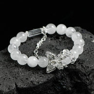 Wings of Clarity | Phantom & Clear Quartz Transformation Bracelet(10mm) - MOONQUIET