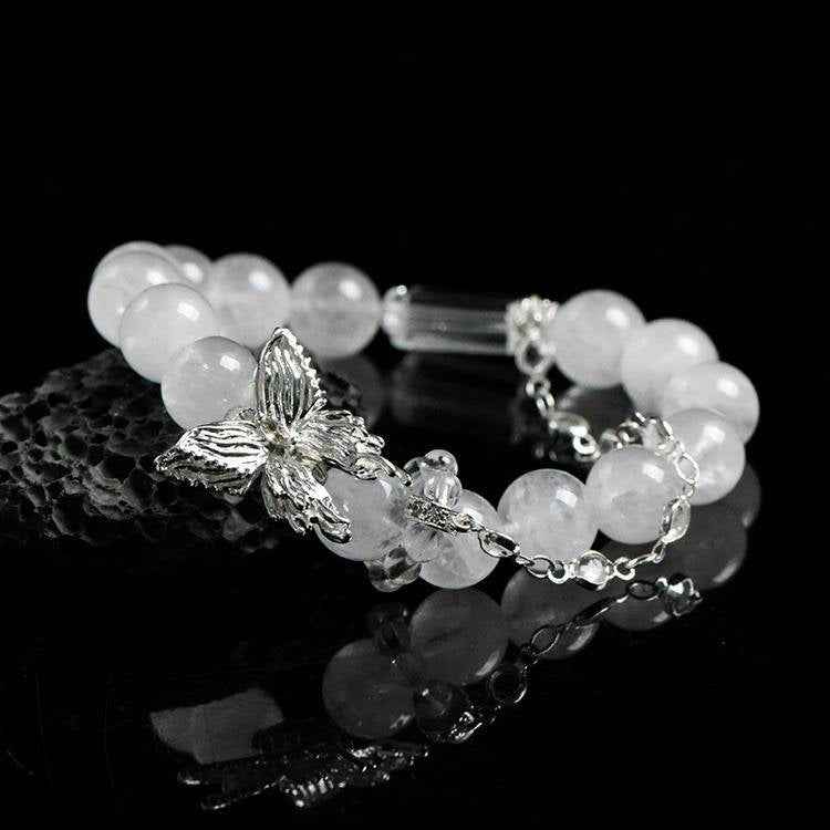 Wings of Clarity | Phantom & Clear Quartz Transformation Bracelet(10mm)
